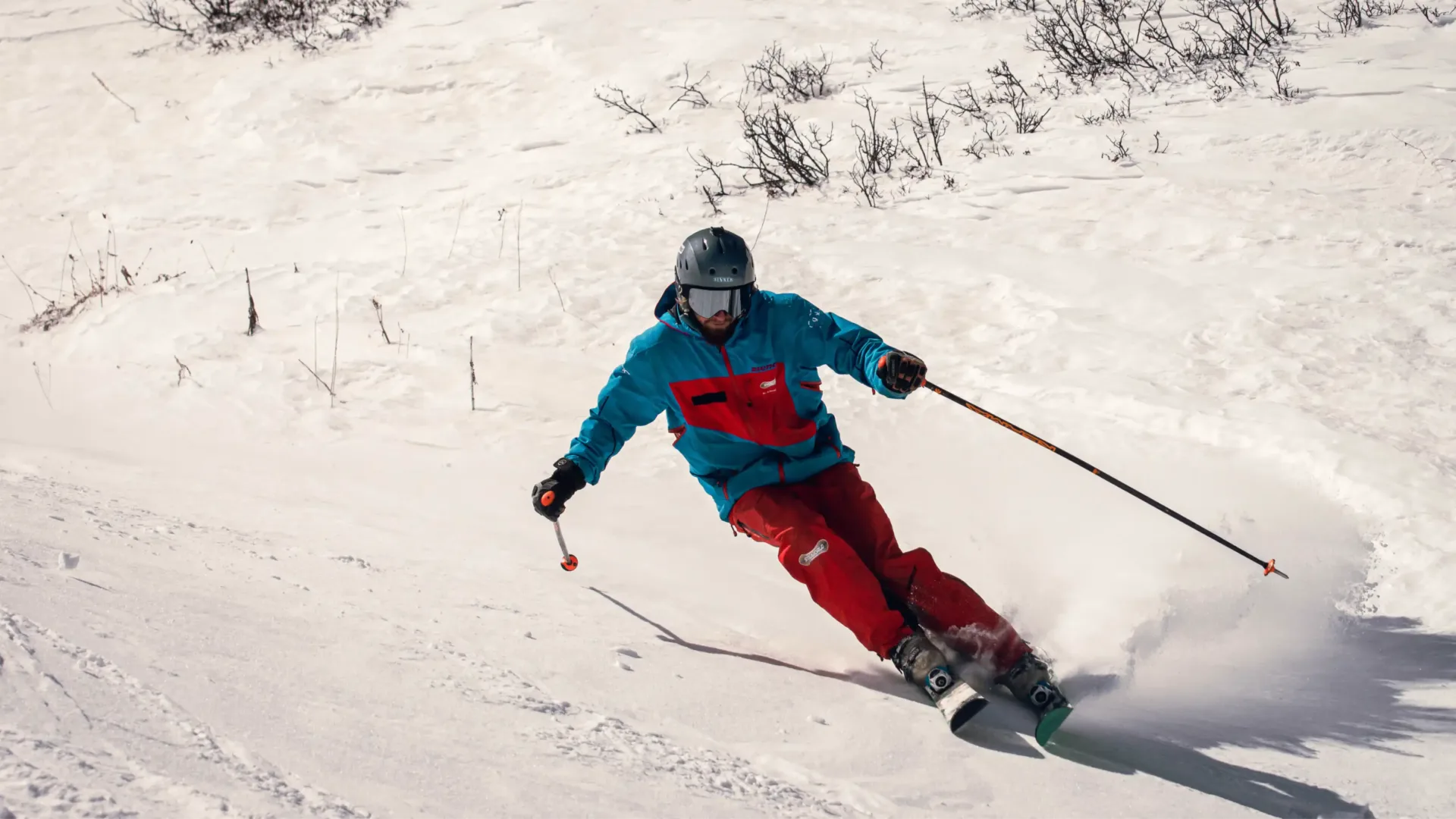 Ski touring across the Aramza Suu mountains, Kyrgyzstan